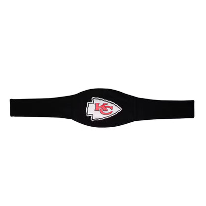 Black sweatband with Kansas City Chiefs logo on a white background