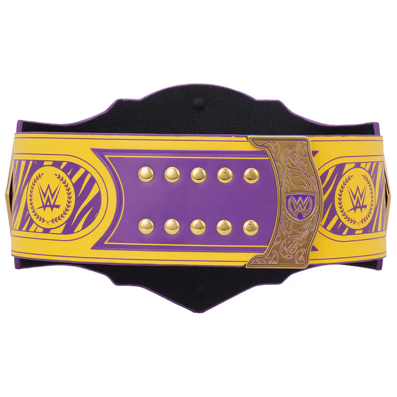 Purple and gold wrestling championship belt with WWE logo on a white background LSU Tigers Legacy Championship Title Belt