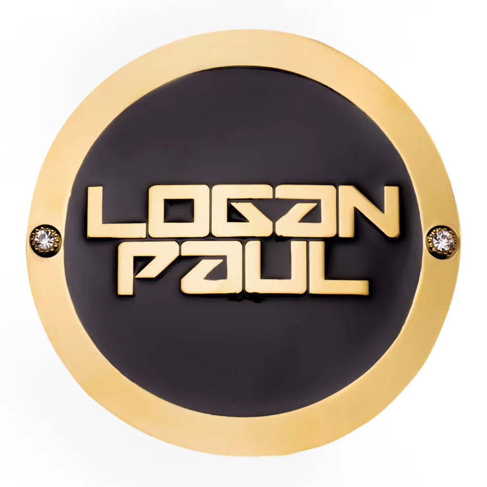 Circular logo with 'Logan Paul' text in gold on a black background Logan Paul 16MM Replica Side Plate Box Set