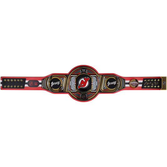 Luke Hughes New Jersey Devils Autographed WWE Legacy Title Belt