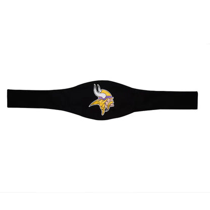 Black sweatband with Minnesota Vikings logo on a white background