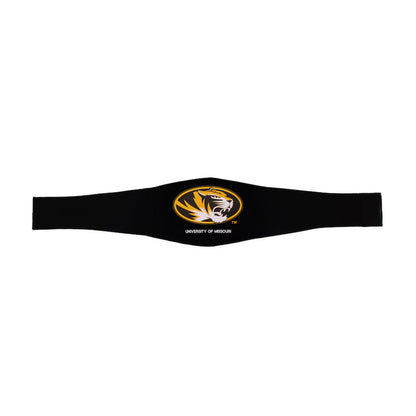 Missouri Tigers Legacy Championship Belt Black headband with a logo on a white background