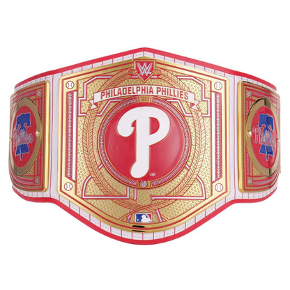 Philadelphia Phillies championship belt with WWE logo on a white background
