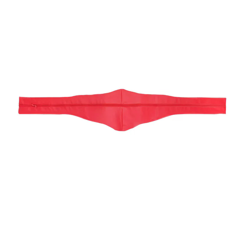 Red belt on a white background