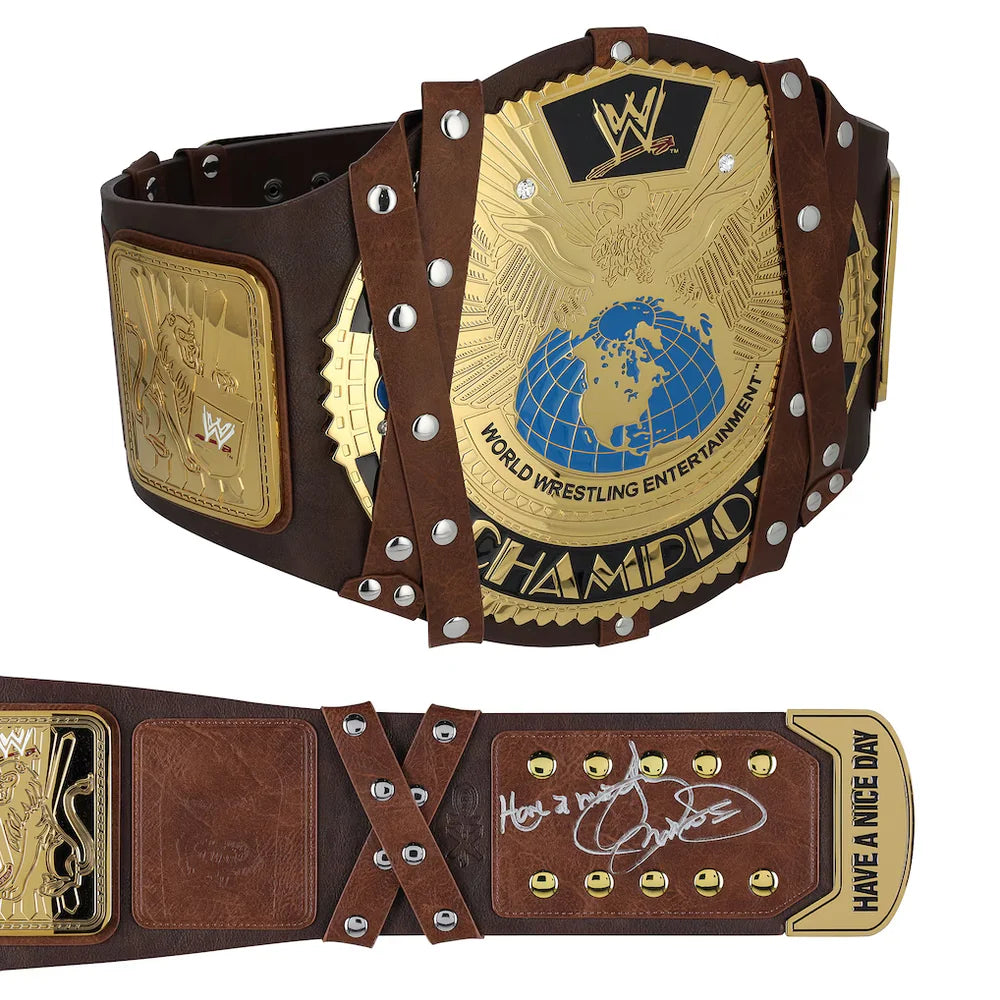 Mankind WWE Autographed Signature Series Replica Title Belt
