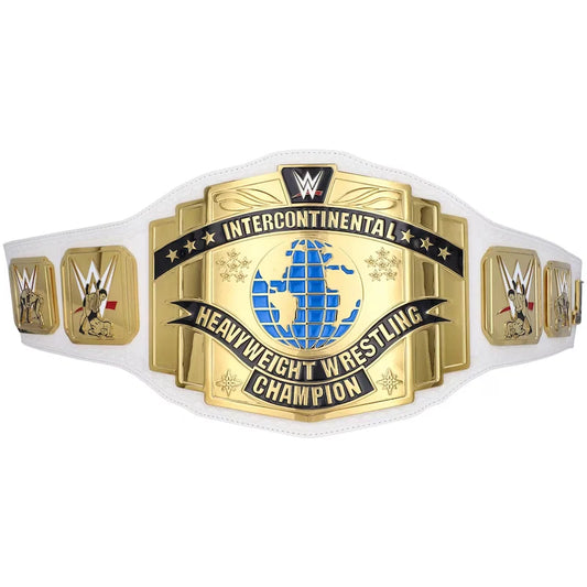 WWE Intercontinental Heavyweight Wrestling Championship belt on a white background