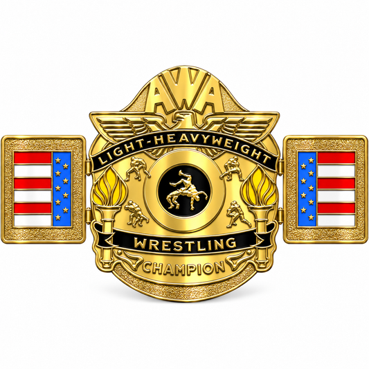 WGB-20 Custom Design AWA Light Heavyweight Wrestling Championship Belt