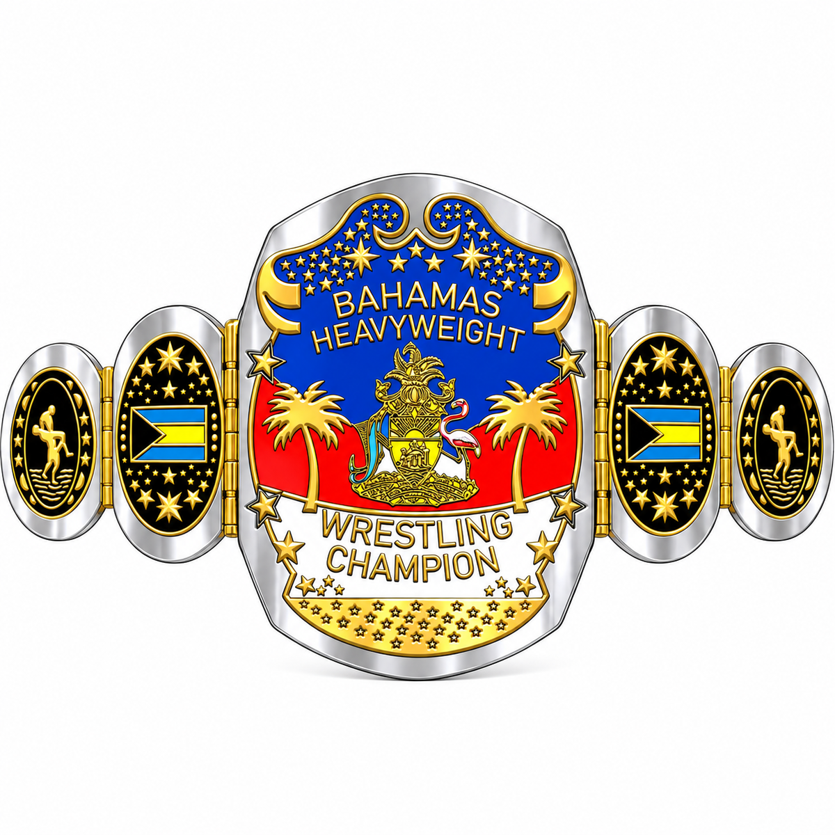 WGB-23 Custom Design Bahamas Heavyweight Wrestling Champion Belt