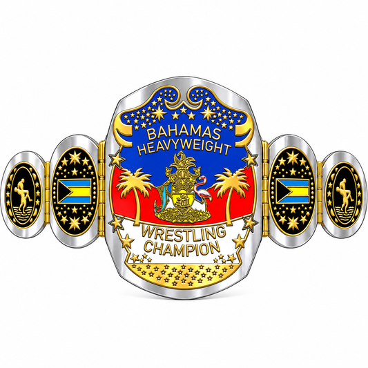 WGB-23 Custom Design Bahamas Heavyweight Wrestling Champion Belt
