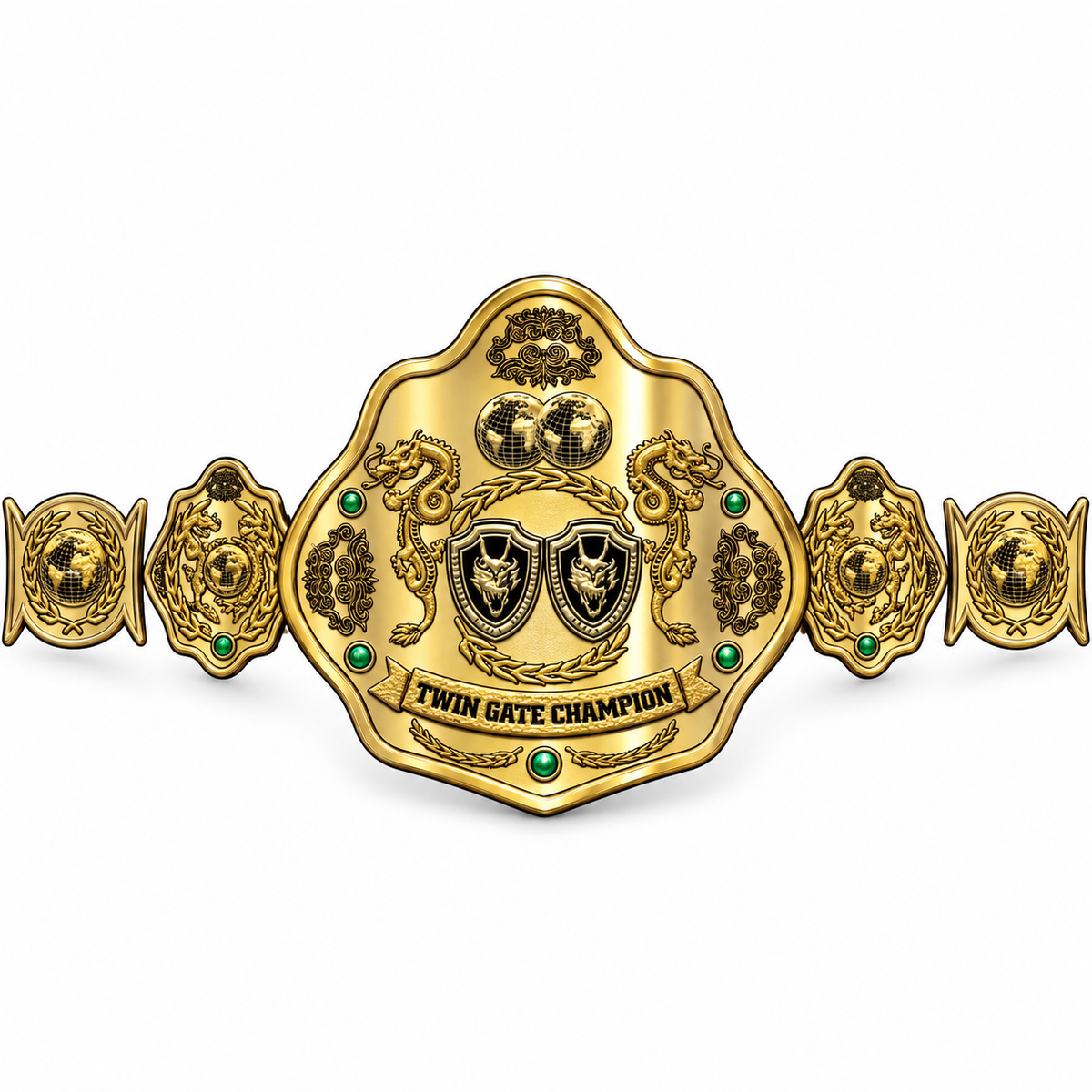 WGB-31 Custom Design Twin Gate Championship Wrestling Belt