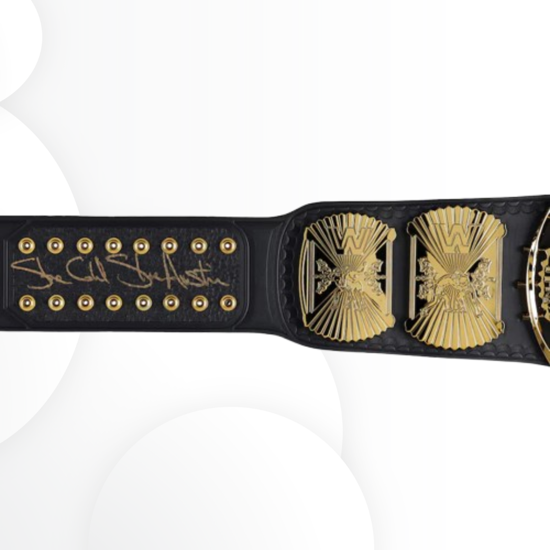Stone Cold Steve Austin WWE Autographed Winged Eagle Replica Belt