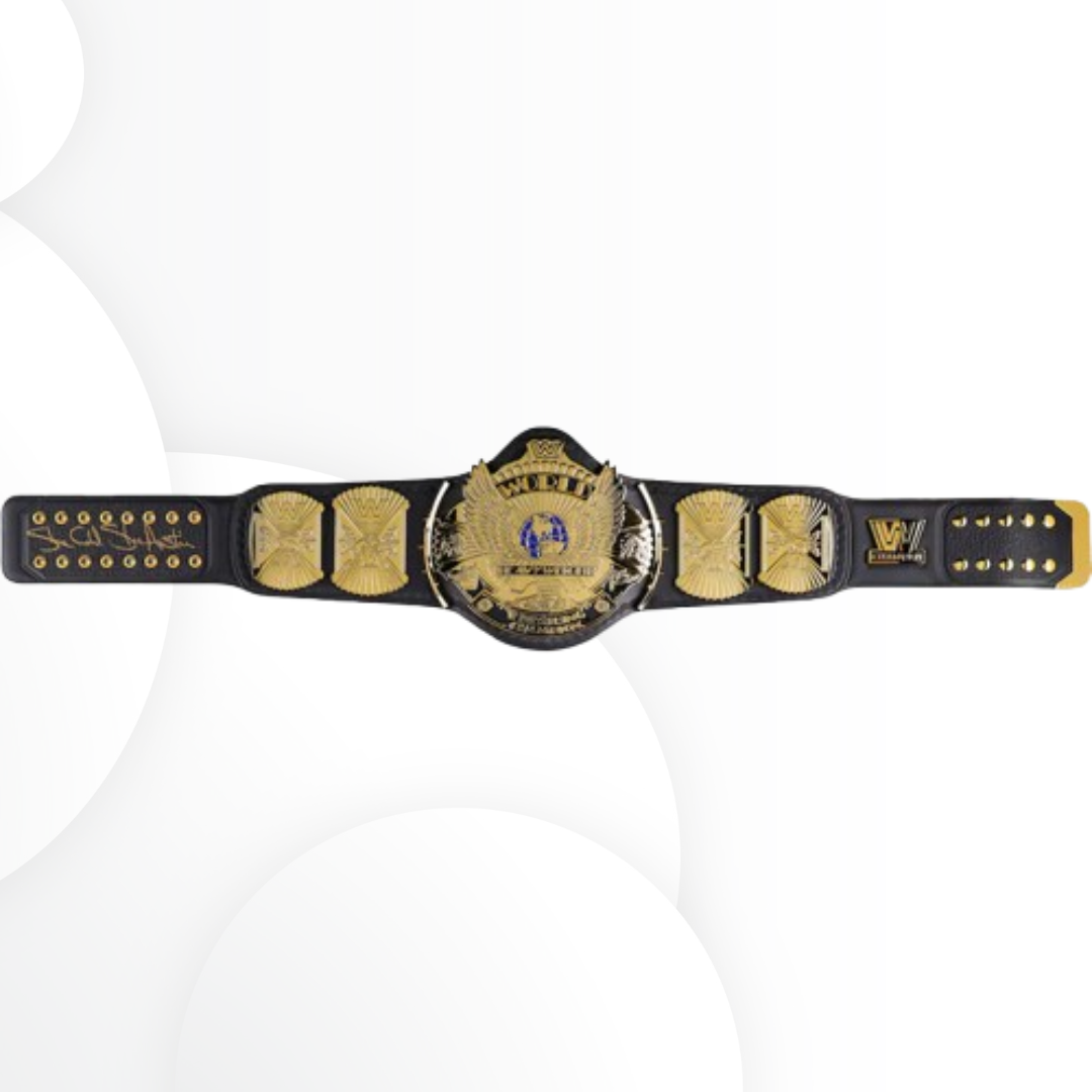 Stone Cold Steve Austin WWE Autographed Winged Eagle Replica Belt