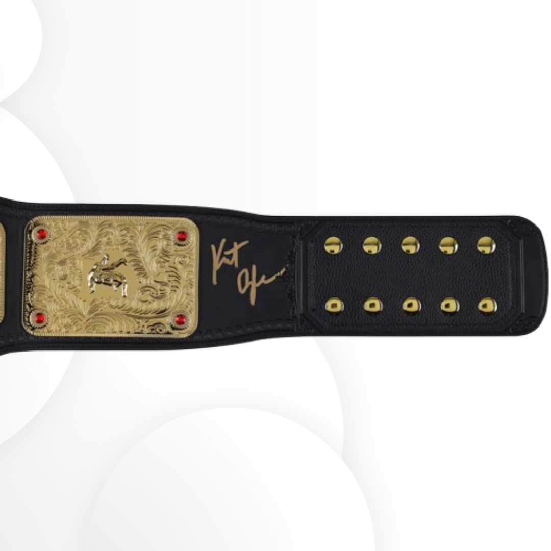 Kurt Angle Signed WWE Big Gold World Heavyweight Retro Championship Belt