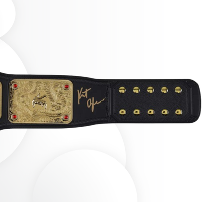 Kurt Angle Signed WWE Big Gold World Heavyweight Retro Championship Belt