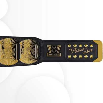 Bret Hart Signed WWE Winged Eagle Championship Replica Belt