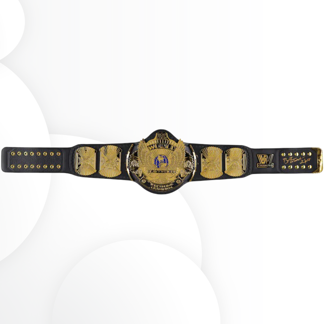 Bret Hart Signed WWE Winged Eagle Championship Replica Belt