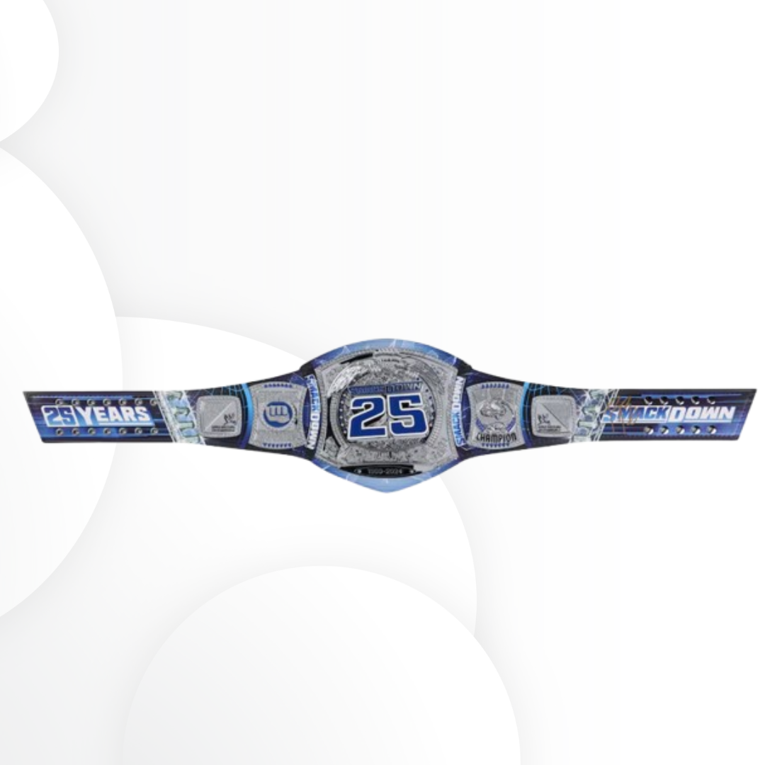 Roman Reigns Autographed SmackDown 25th Anniversary Spinner Championship Belt