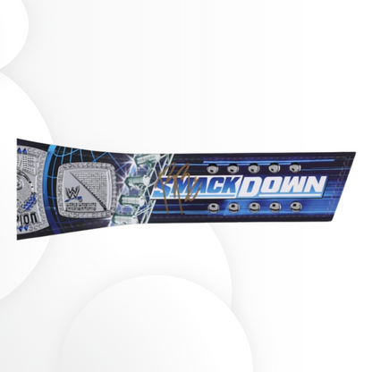 Roman Reigns Autographed SmackDown 25th Anniversary Spinner Championship Belt