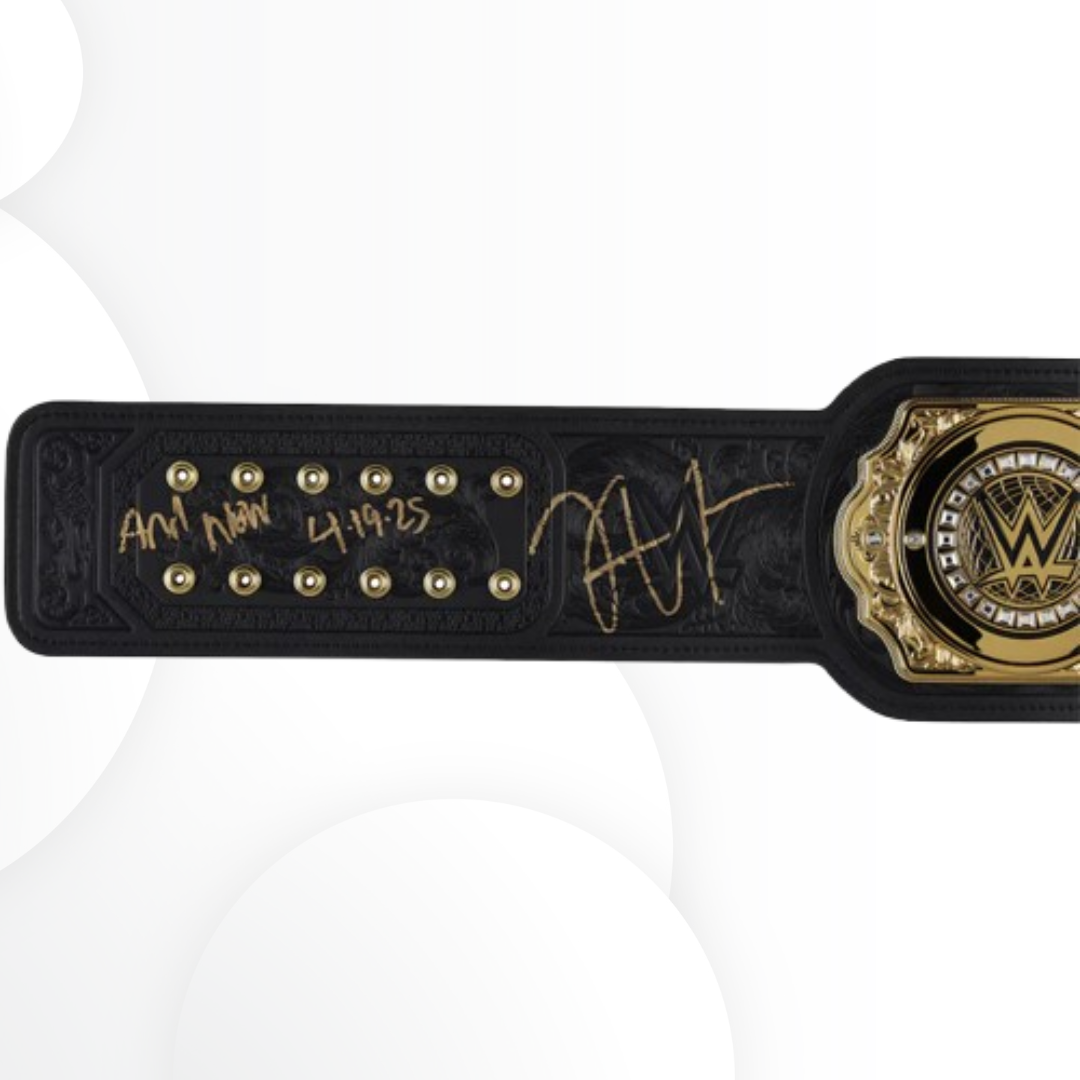 Jey Uso Signed WWE World Heavyweight Championship Replica Belt “And New 4-19-25” Inscription