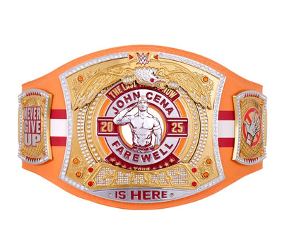 Wrestlemania United States Champion belt featuring a gold eagle, American flag, and silver 'CHAMPION' lettering on a black and gold plaque, shown against a plain white background.
