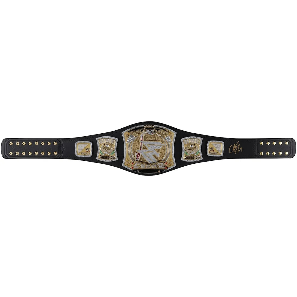 CM Punk WWE Autographed Championship Spinner Replica Title Belt