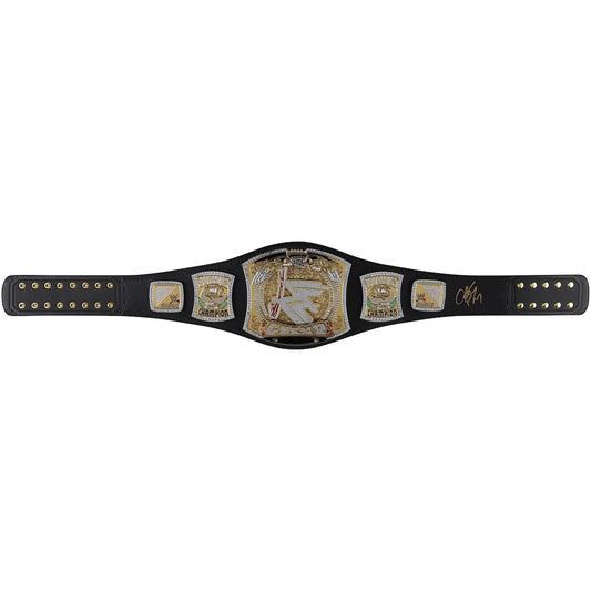 CM Punk WWE Autographed Championship Spinner Replica Title Belt