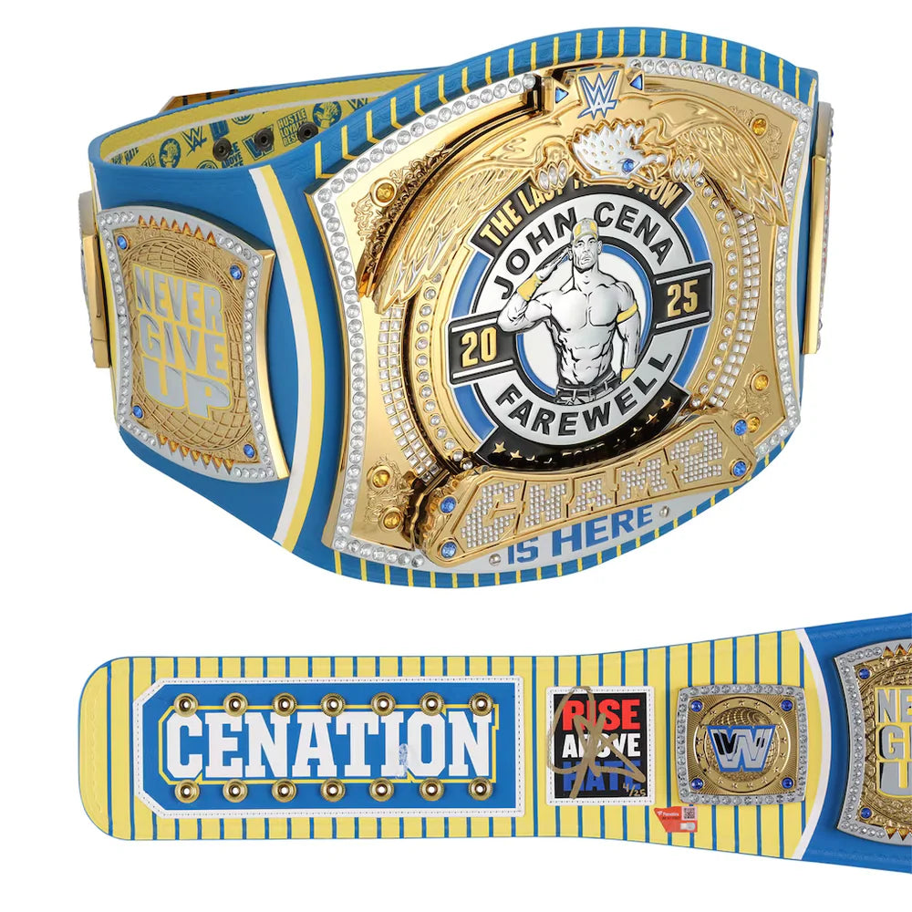 John Cena WWE autographed Farewell Tour 2025 WrestlePalooza Indianapolis limited edition replica title belt