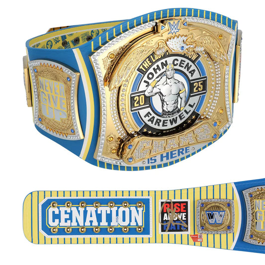 John Cena WWE autographed Farewell Tour 2025 WrestlePalooza Indianapolis limited edition replica title belt