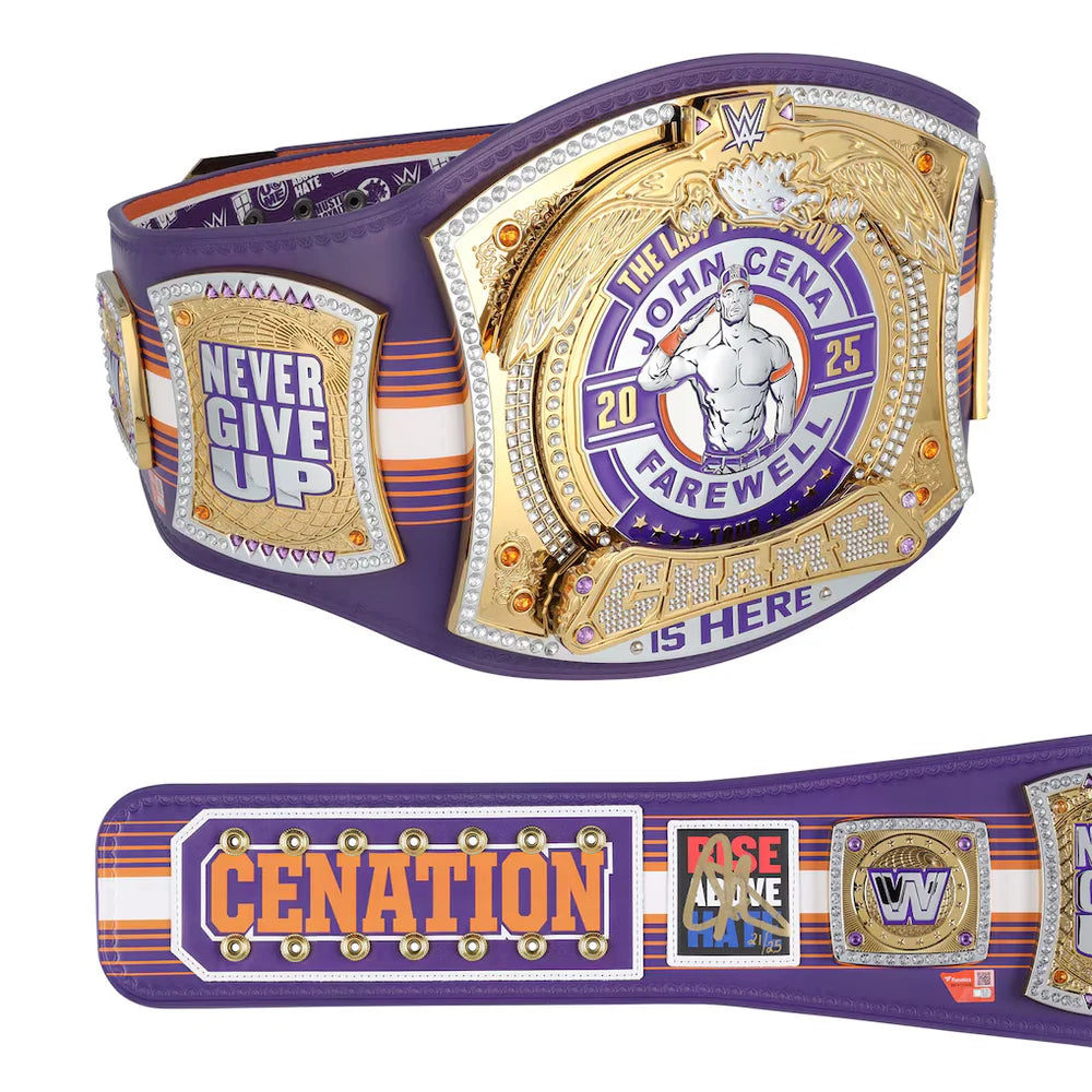John Cena WWE autographed Farewell Tour 2025 Phoenix limited edition replica title belt