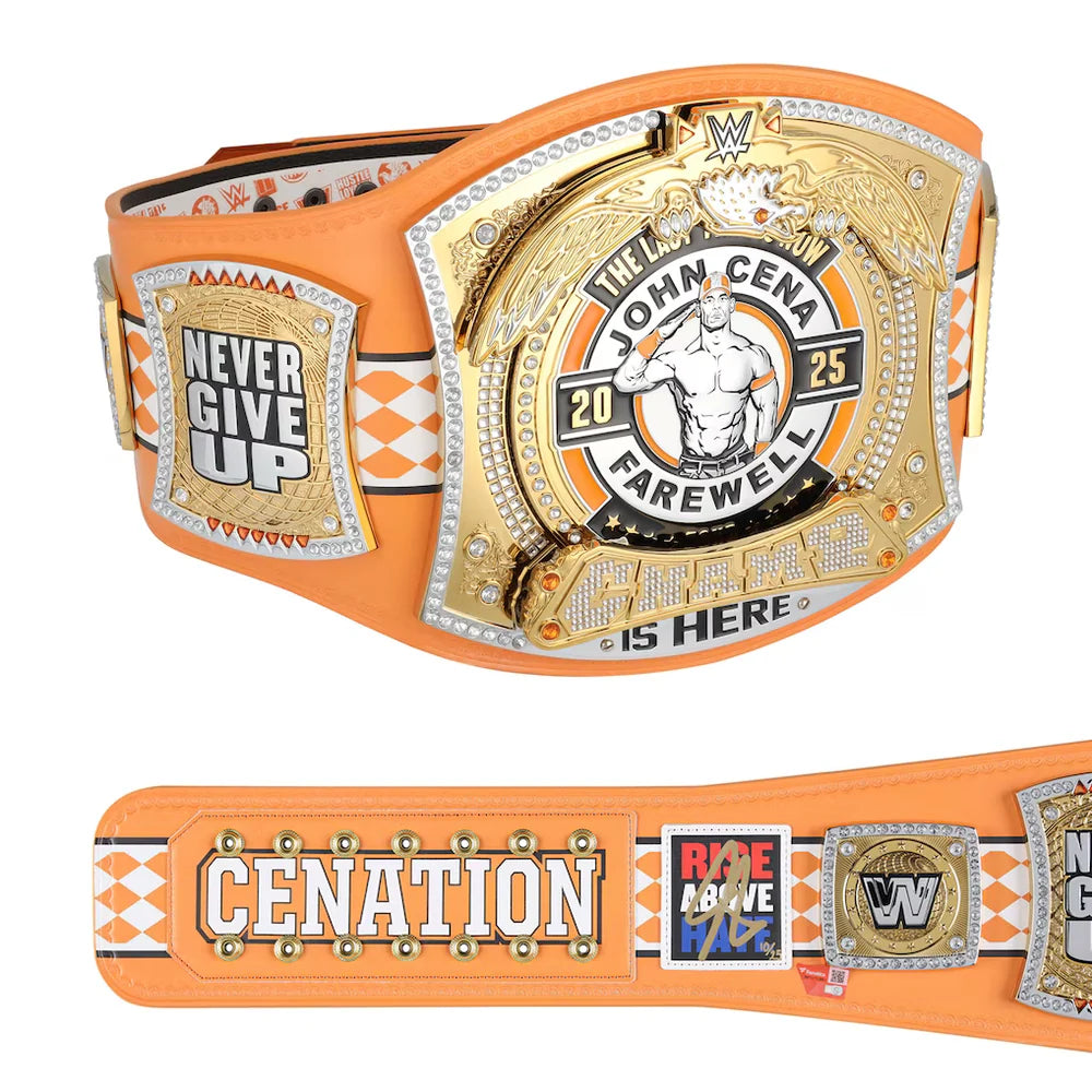 John Cena WWE autographed Farewell Tour 2025 Knoxville limited edition replica title belt