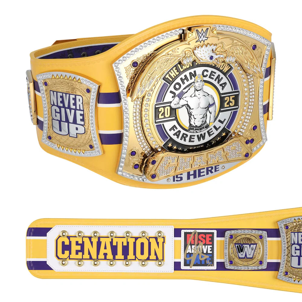 John Cena WWE autographed Farewell Tour 2025 Bakersfield limited edition replica title belt