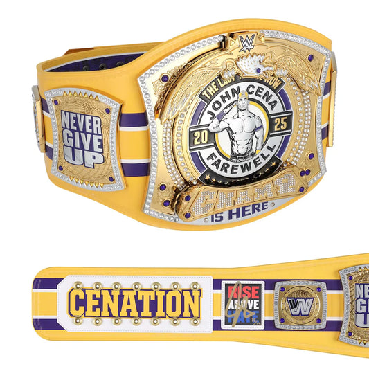 John Cena WWE autographed Farewell Tour 2025 Bakersfield limited edition replica title belt