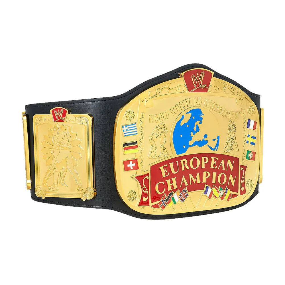WWE European Championship Replica Title Belt – Wrestling Collectible