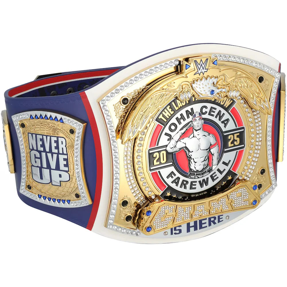 John Cena WWE autographed Farewell Tour 2025 SummerSlam limited edition replica title belt