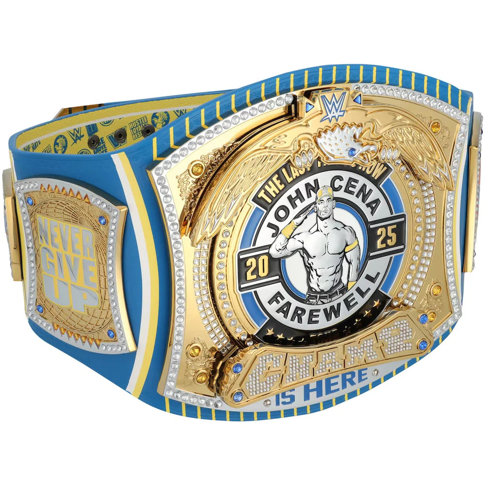 John Cena WWE autographed Farewell Tour 2025 WrestlePalooza Indianapolis limited edition replica title belt