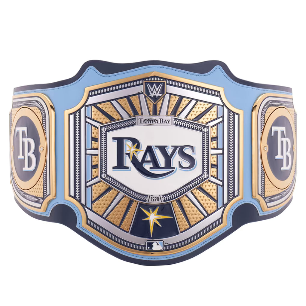 Tampa Bay Rays championship belt with team logo on a white background