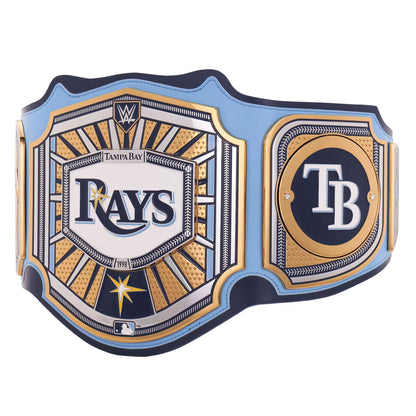 Tampa Bay Rays championship belt with WWE logo on a white background
