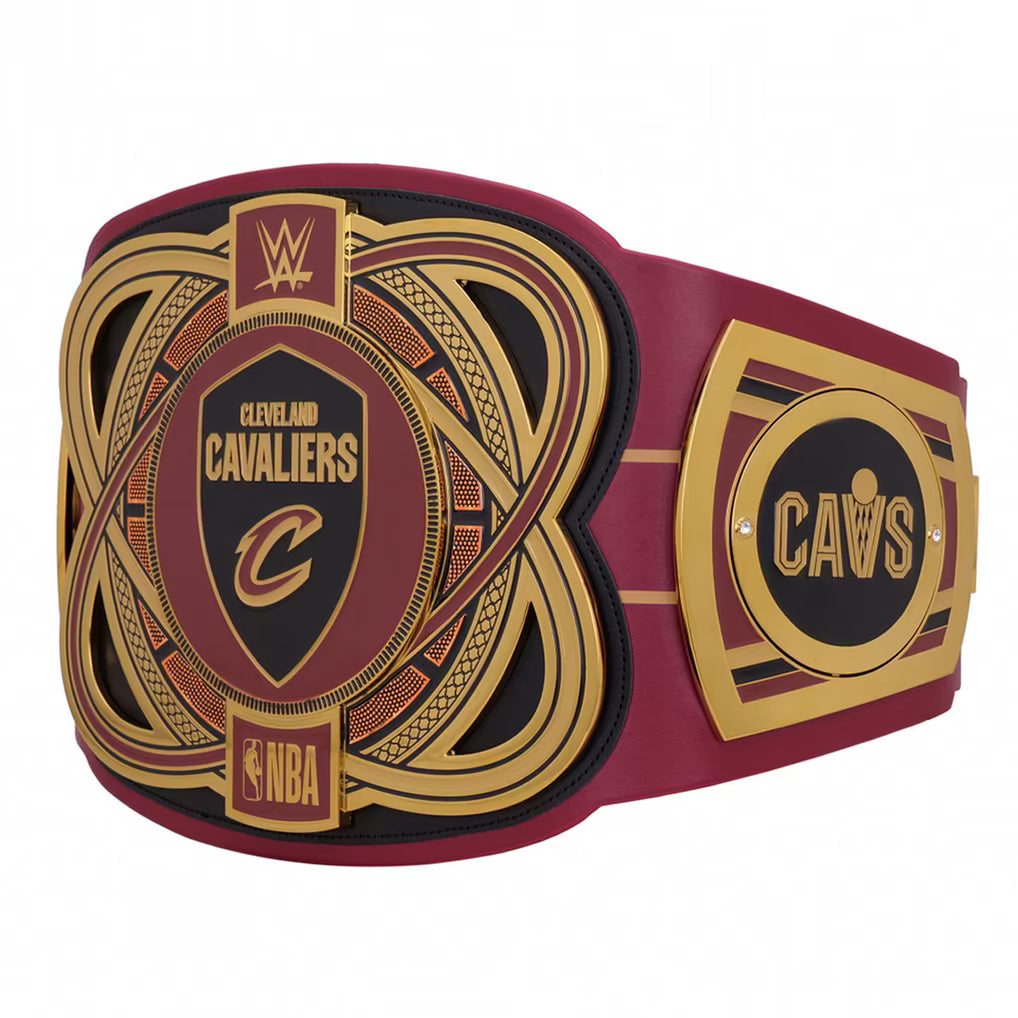 Championship belt with Cleveland Cavaliers logo on a white background