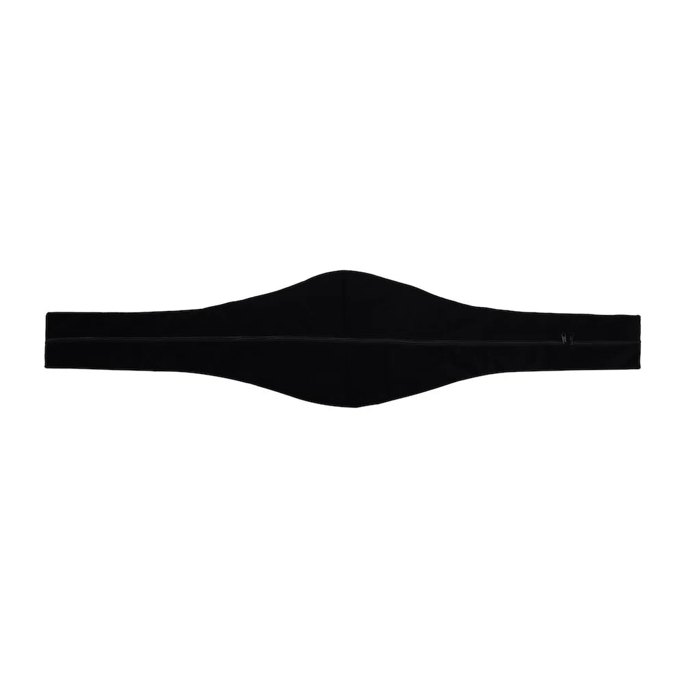 WWE x FIFA World Cup 2026 Championship Belt A black athletic headband with a wide, curved top band and a narrower straight bottom band, shown flat against a plain white background.