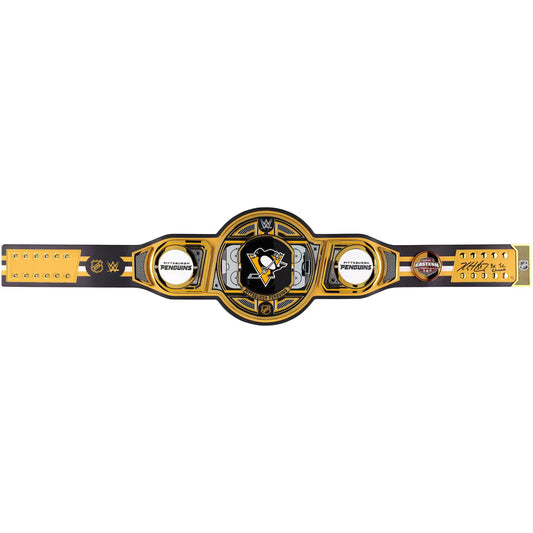 Kris Letang Pittsburgh Penguins Autographed WWE Legacy Replica Title Belt