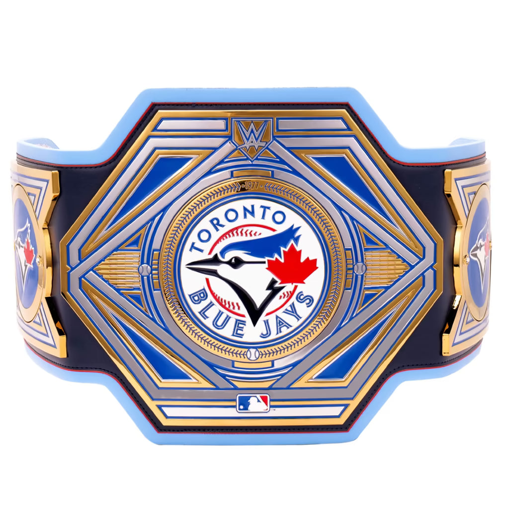 Toronto Blue Jays championship belt with team logo on a white background