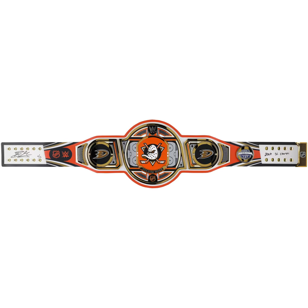 Ryan Getzlaf Anaheim Ducks Autographed WWE Legacy Replica Title Belt