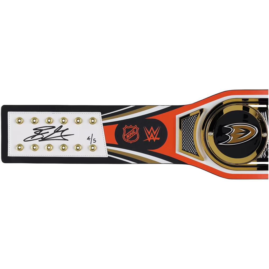 Ryan Getzlaf signed Anaheim Ducks replica title belt