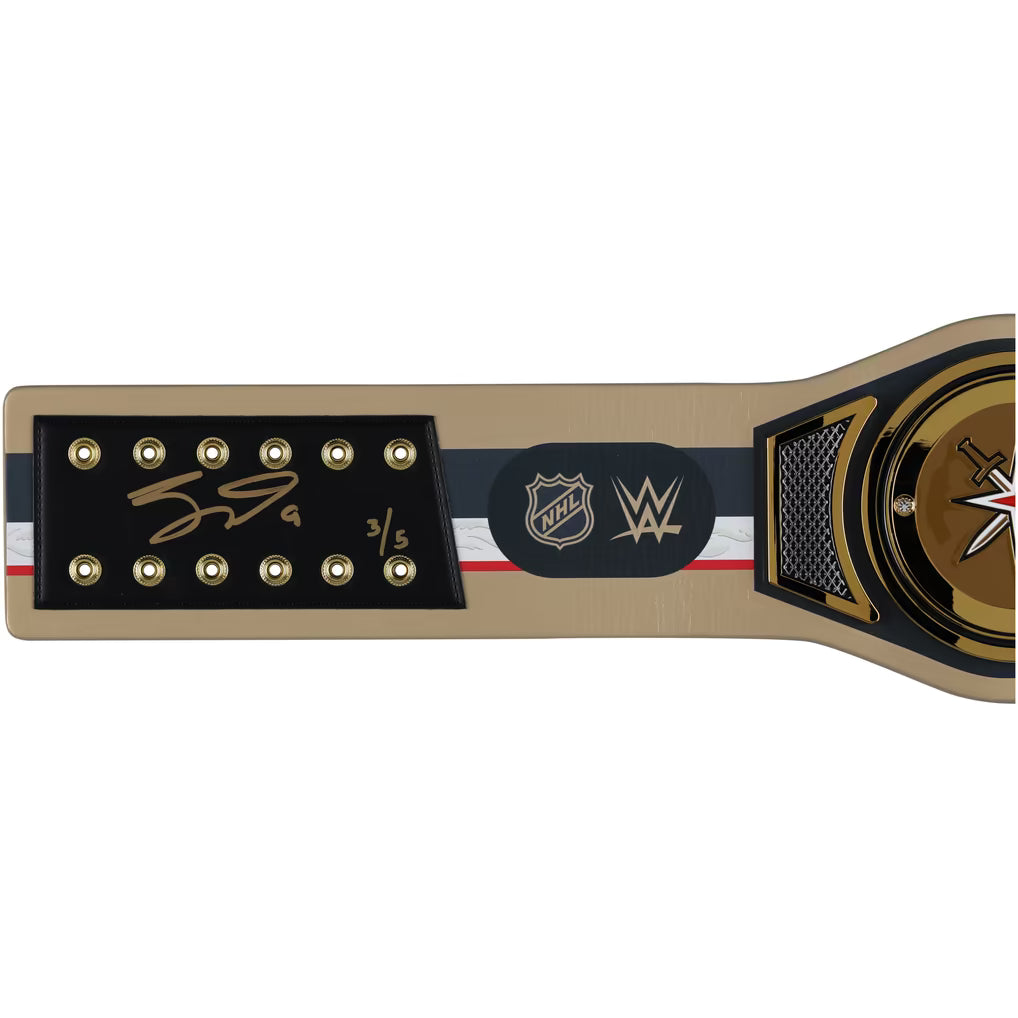 Jack Eichel autographed Legacy Championship belt