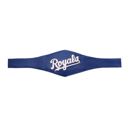 A royal blue headband with 'Royals' written in white cursive script across the front, displayed against a solid white background.