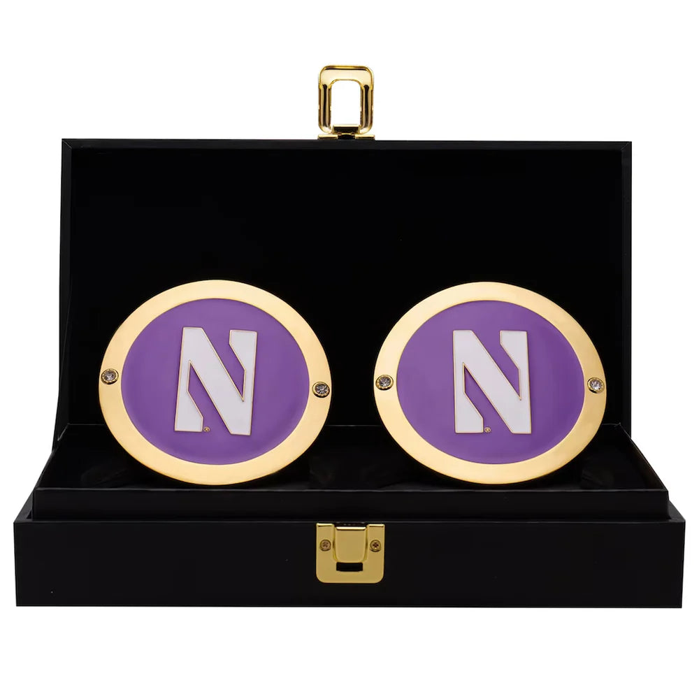 Northwestern Wildcats Championship Replica Side Plate Box Set 16MM sports collectible