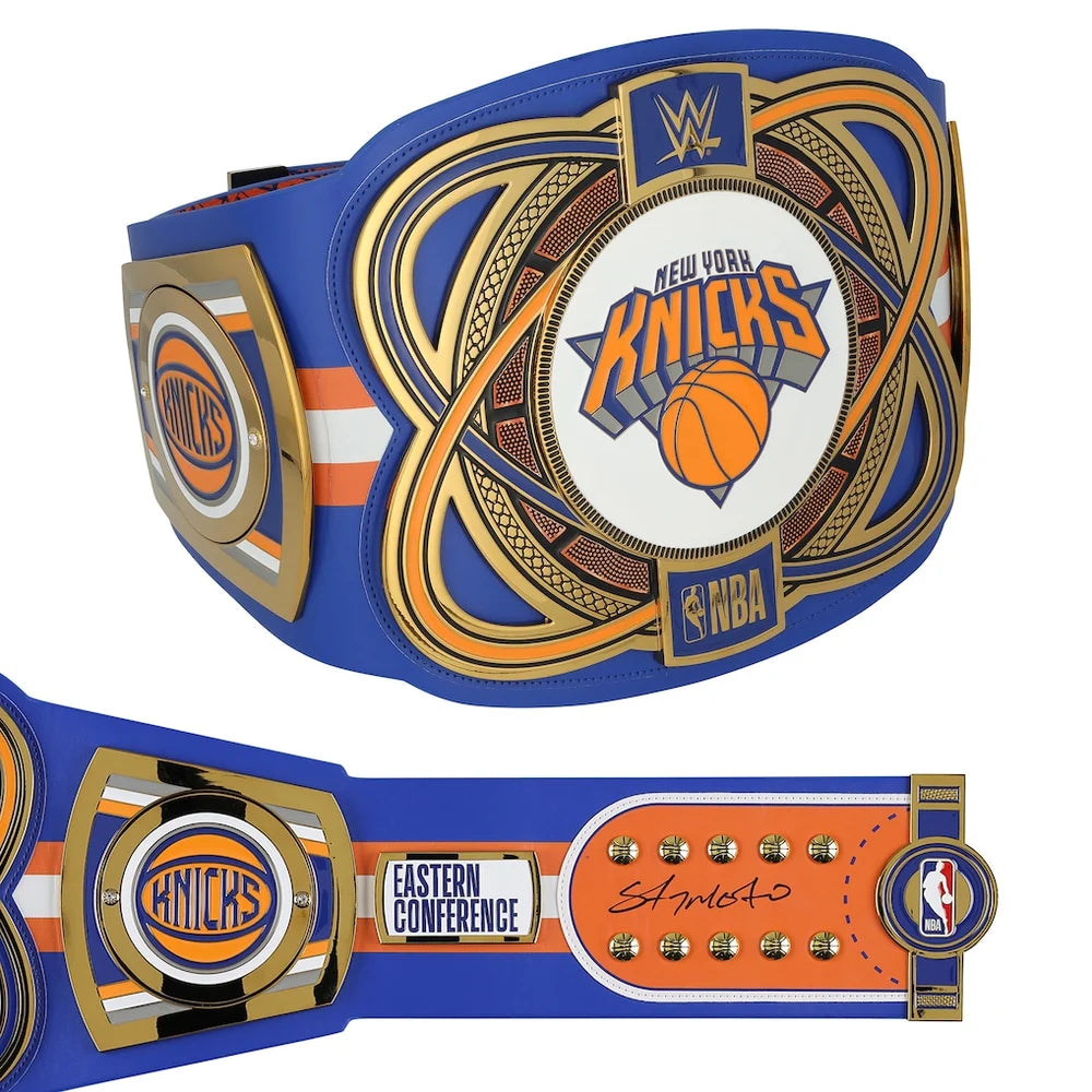 Carmelo Anthony New York Knicks autographed Fanatics Authentic WWE Replica Title Belt