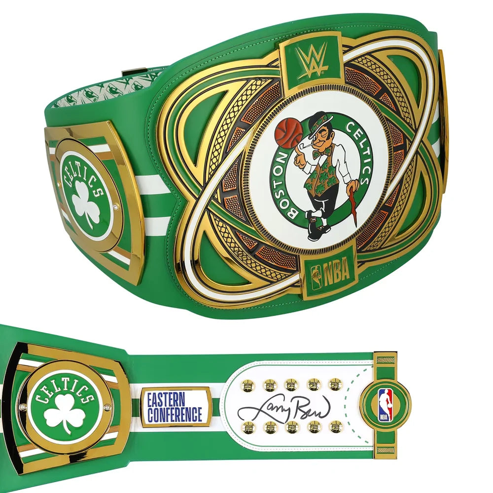 Larry Bird Boston Celtics autographed Fanatics Authentic WWE Legacy title belt