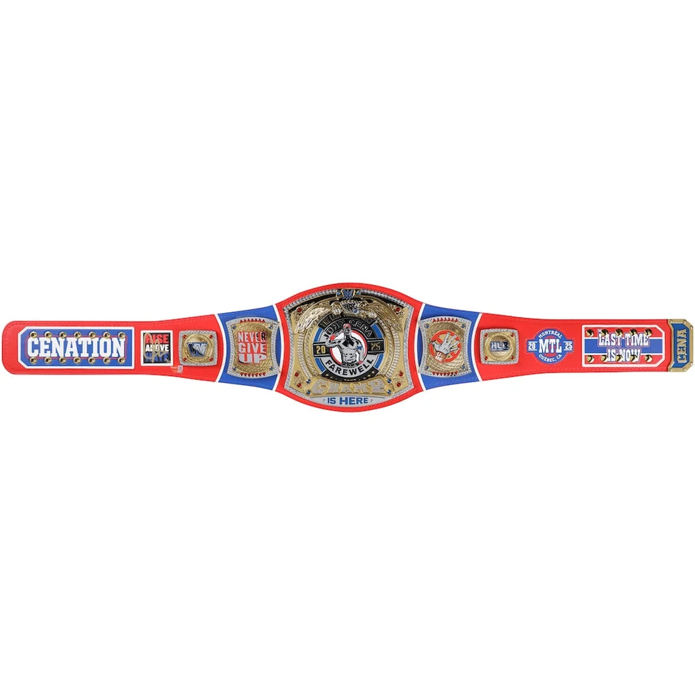 John Cena WWE autographed Farewell Tour 2025 Montreal limited edition replica title belt