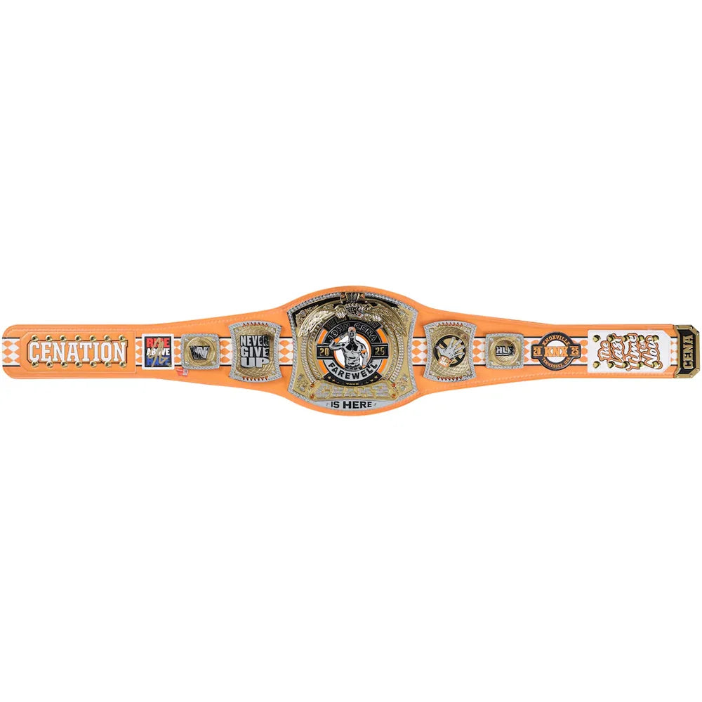 John Cena WWE autographed Farewell Tour 2025 Knoxville limited edition replica title belt